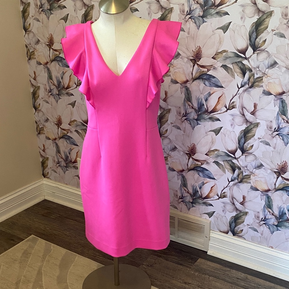 Lilly Pulitzer Vibrant Pink Ruffle Mini Dress